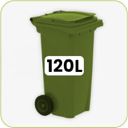 Contenedor de 2 ruedas de 120L