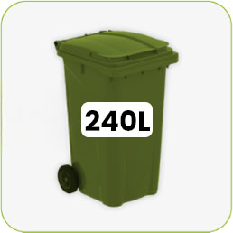 Contenedor de 2 ruedas de 240L