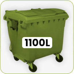 Contenedor de 4 ruedas de 1100L