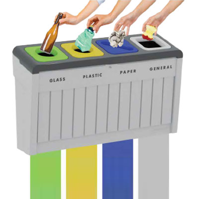 Contenedores de colores para reciclaje